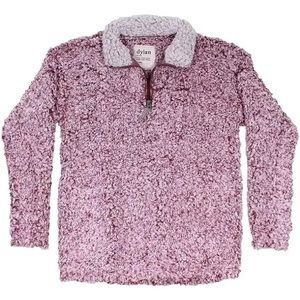 Dylan by True Grit Frosty Tipped Pile 1/4 Zip Stadium Pullover